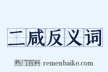 二咸反义词是什么意思的图片